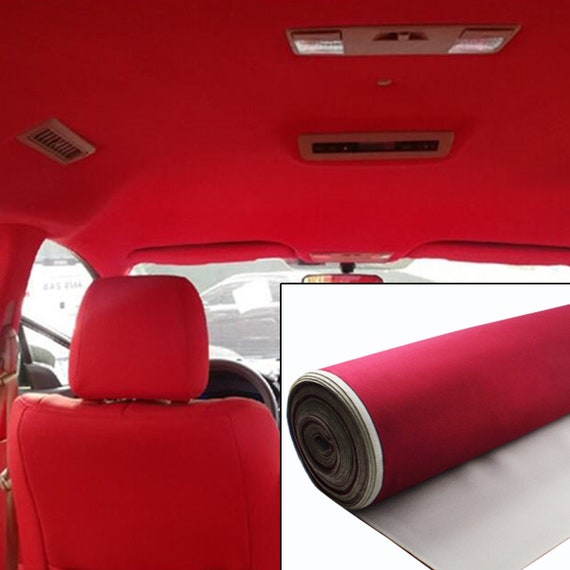 Auto Headliner Fabric Wine Red Upholstery Car Repair Stretch Foam Laminated For Curtains Pillows Blankets Place Mats By The Yard