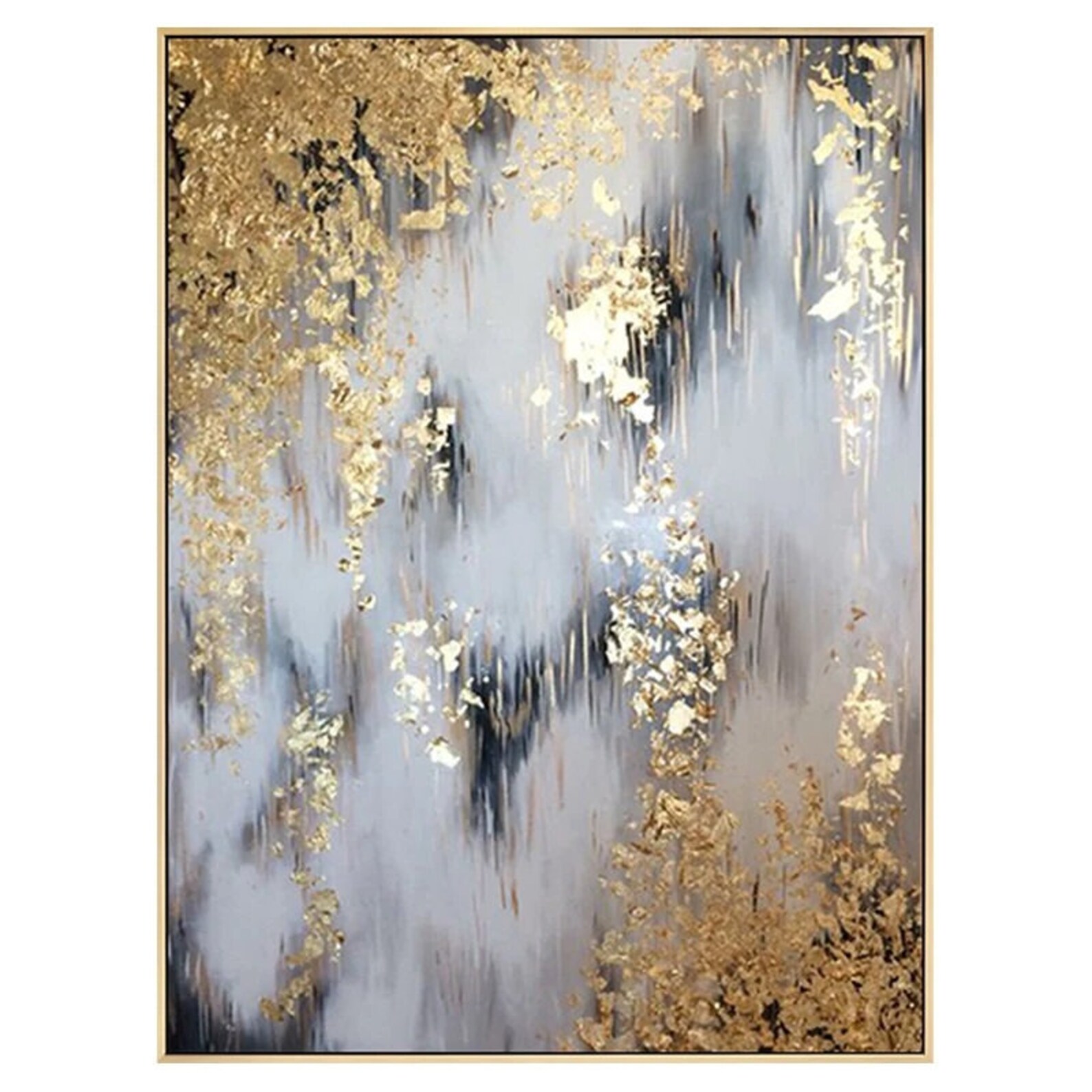 Golden Abstract Painting / Wall Art / Oil Painting on Etsy
