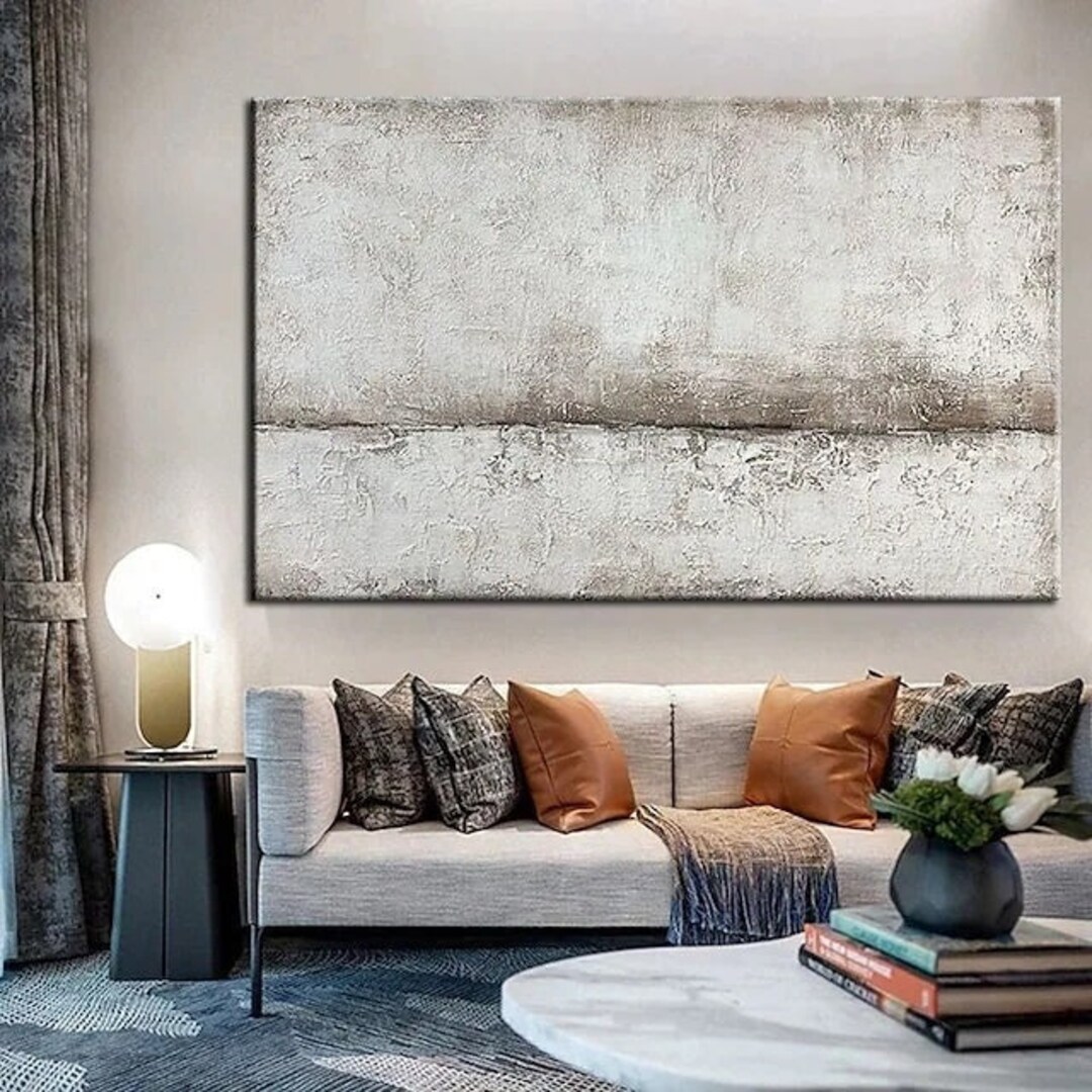 Gray Abstract Oil Painting / Original Painting on Canvas Etsy