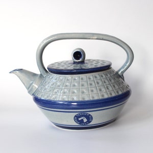 blue teapot Aksimi Aksel Sigvald Nielsen blue/blue-grey Danish jug ceramic