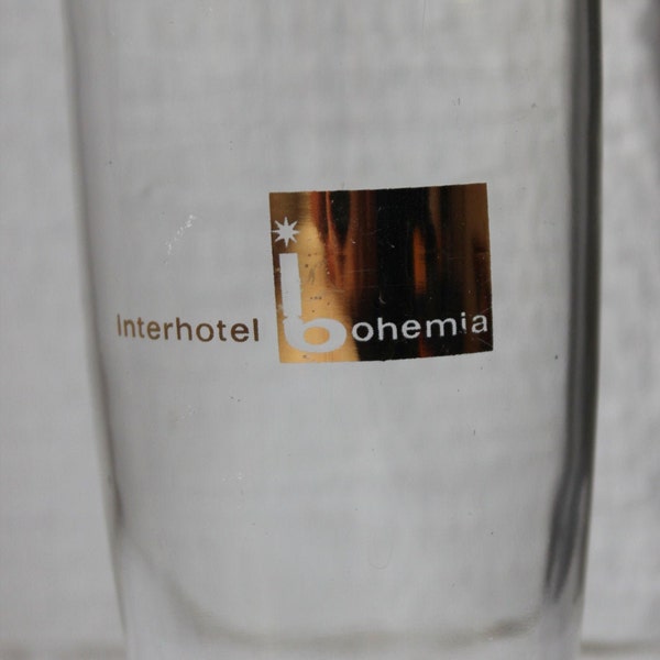 Interhotel Bohemia DDR Glass with Goldrand Pilsner Beer Glass Beer Tulip Pub Glass Collecting Glass