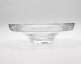Kosta Boda Glas Schale signiert Vicke Lindstrand Design Sweden Glass Bowl signed
