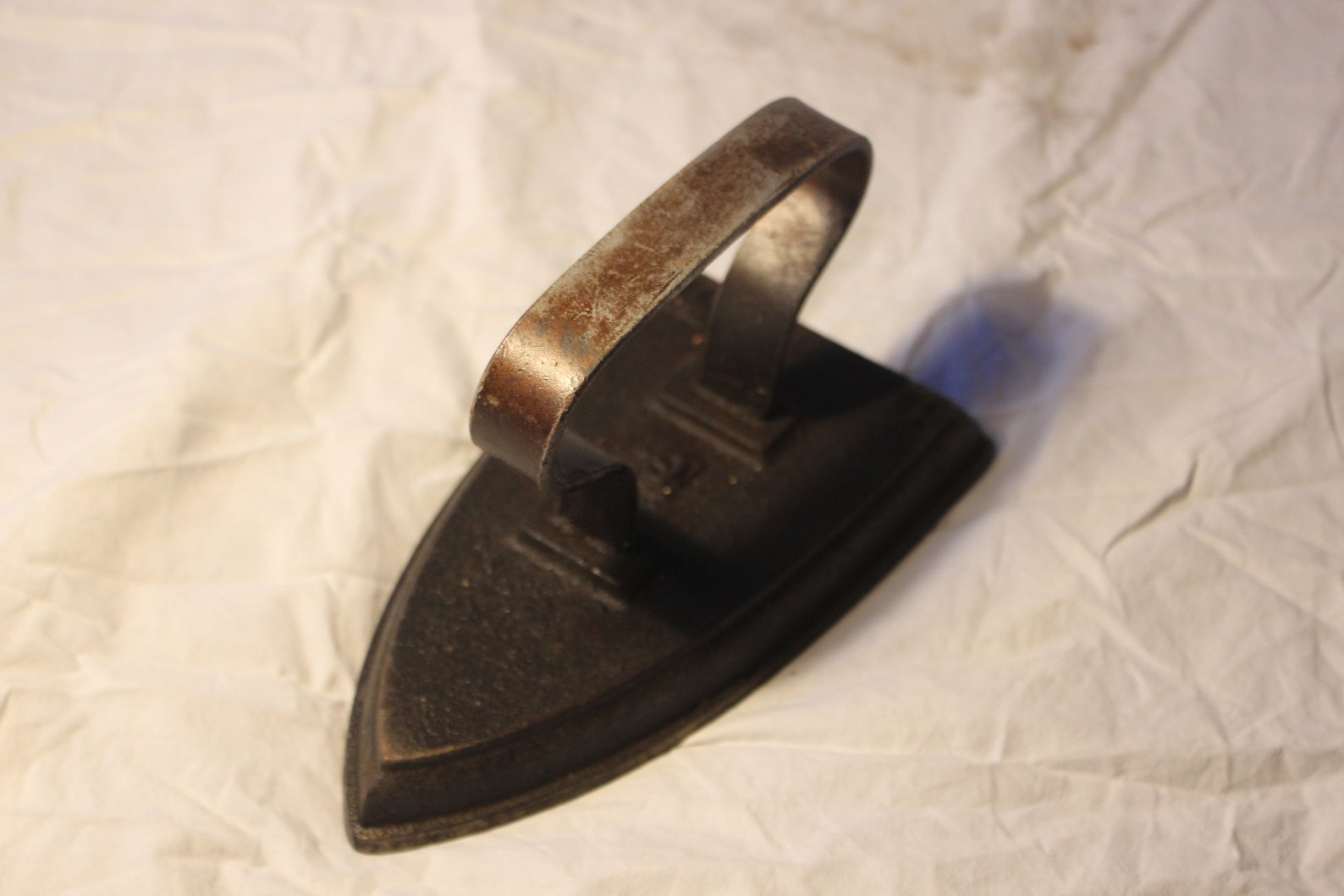 Old Antique Iron Cast Iron Heavy Straightener Flat Iron Etsy