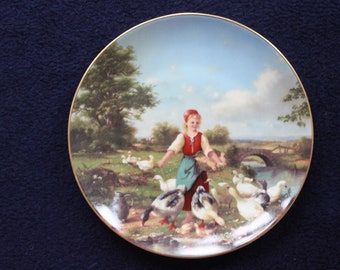 Wall plate collection plate Weimar "Die Gänseliesl" approx. 19.5 cm limited