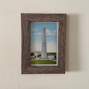 framed Bunker Hill Monument vintage postcard - Charlestown Massachusetts