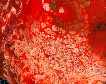 Meteor - Abstract Acrylic Pour 12"x12"