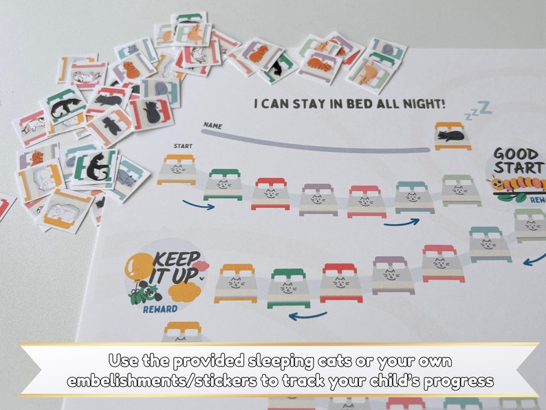 Sleep Reward Chart Toddler Bedtime Printable Sleep Tracker Kid's Sleep