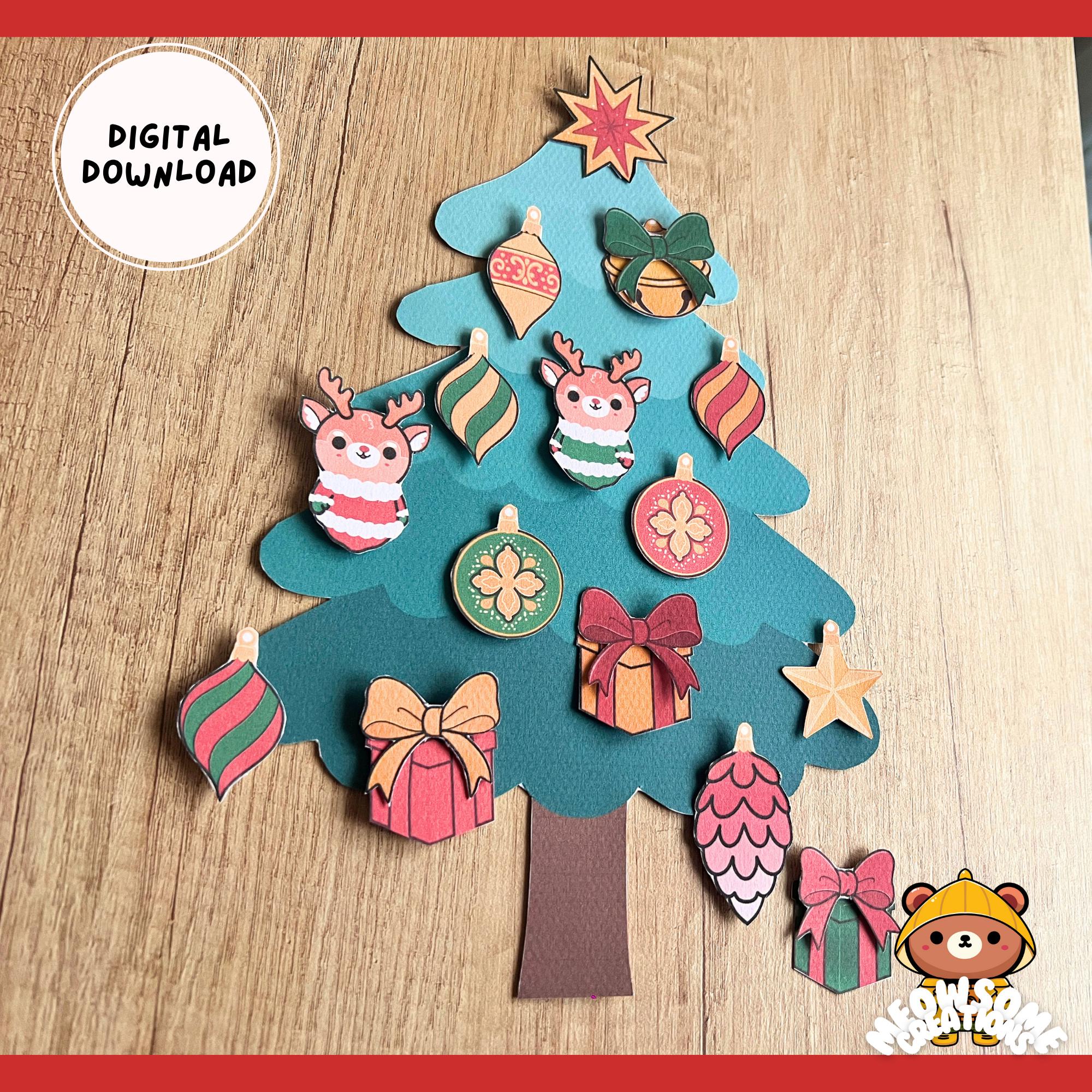 Printable Christmas Tree Craft: Cut & Paste DIY Activity (digital ...