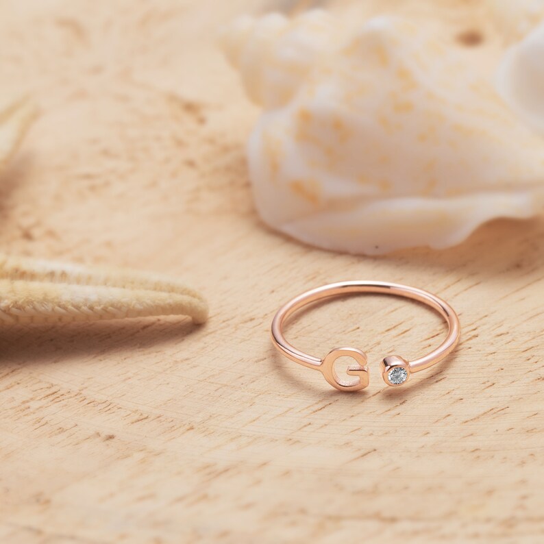 Custom Initial Birthstone Ring \u2022 Custom Name Gemstone Mother Ring \u2022 Personalized Silver Initials Ring \u2022 Mother Child Ring \u2022\u00a0Mothers Gift