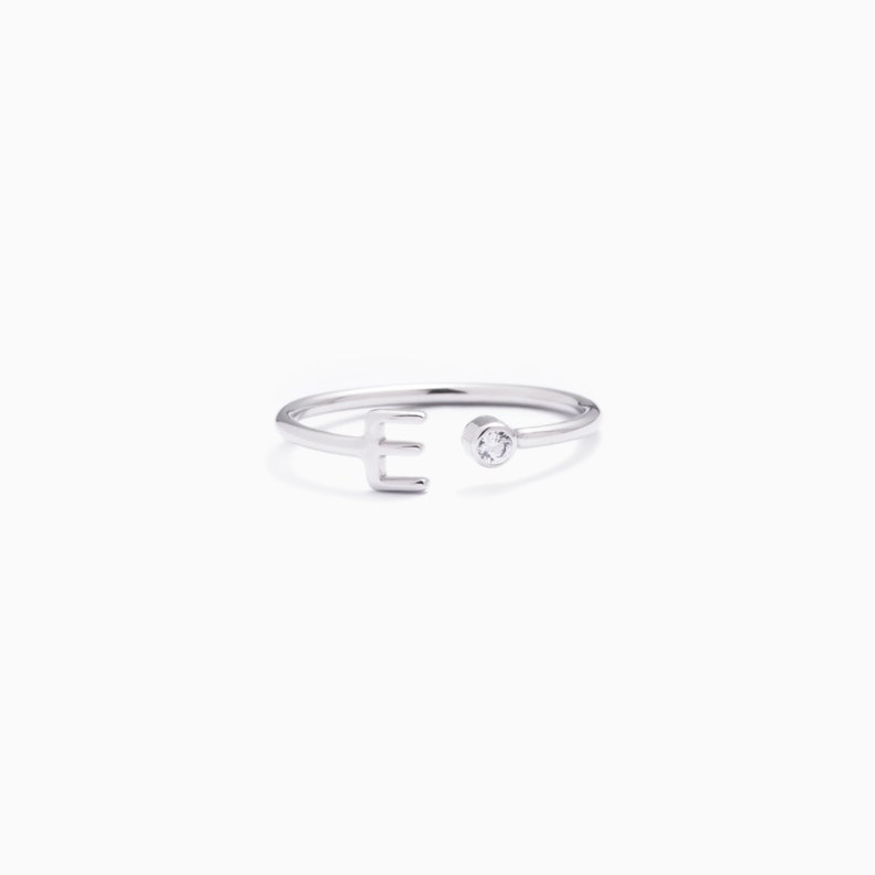 Custom Initial Birthstone Ring \u2022 Custom Name Gemstone Mother Ring \u2022 Personalized Silver Initials Ring \u2022 Mother Child Ring \u2022\u00a0Mothers Gift