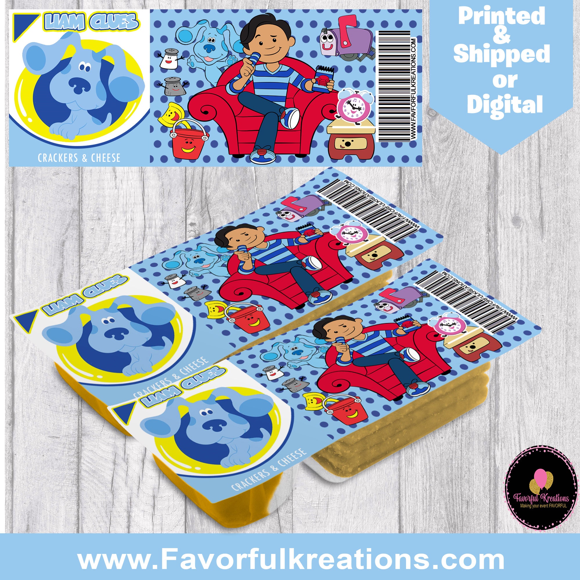Blues Clues Cracker and Cheese Dipblues Clues Party Blues Etsy UK