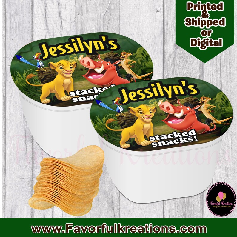 LION KING Animal Cracker Box Labels Animal Crackers Labels Etsy