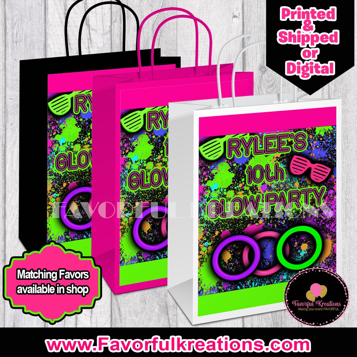 Glow Party Favors Glow Party Gift Bag Glow Party Favors Etsy