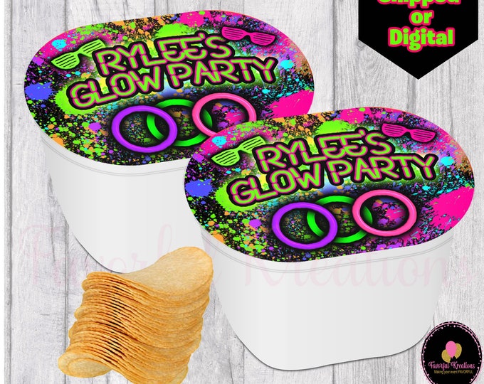 Glow Party Favors Glow Party Chip Bags Glow Party Favors Etsy
