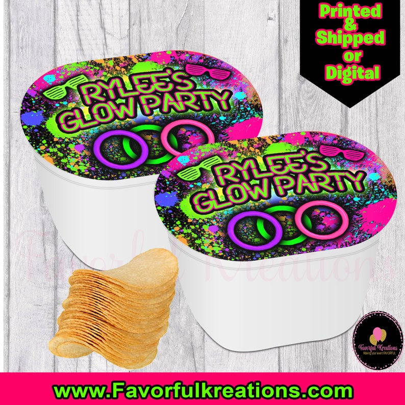 Glow Party Favors Glow Party chip bags Glow party favors Etsy