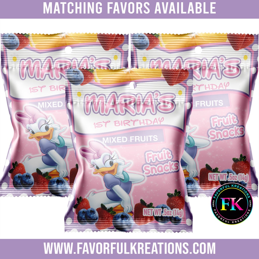 Daisy Fruit Snacks Favorscustom Fruit Snacks daisy Etsy