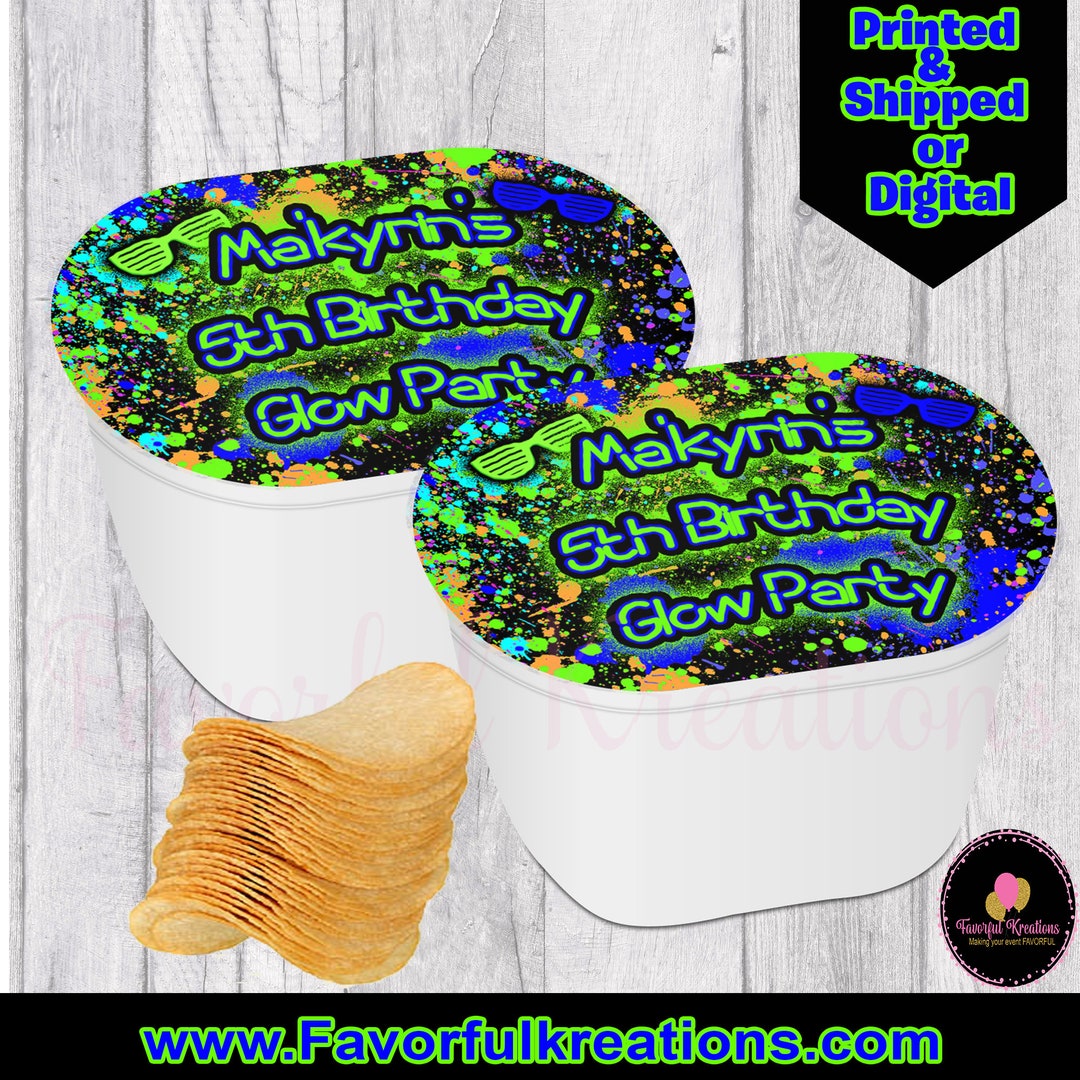 Glow Party Favors Glow Party Chip Bags Glow Party Favors Etsy