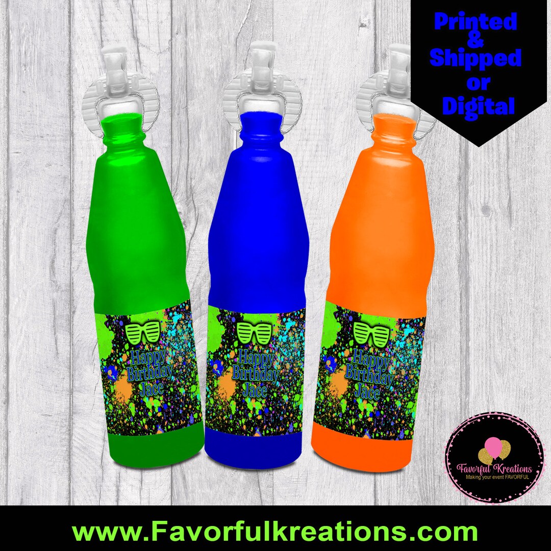 Glow Party Favors Glow Party Juice Labels Juice Labels Glow in the Dark ...