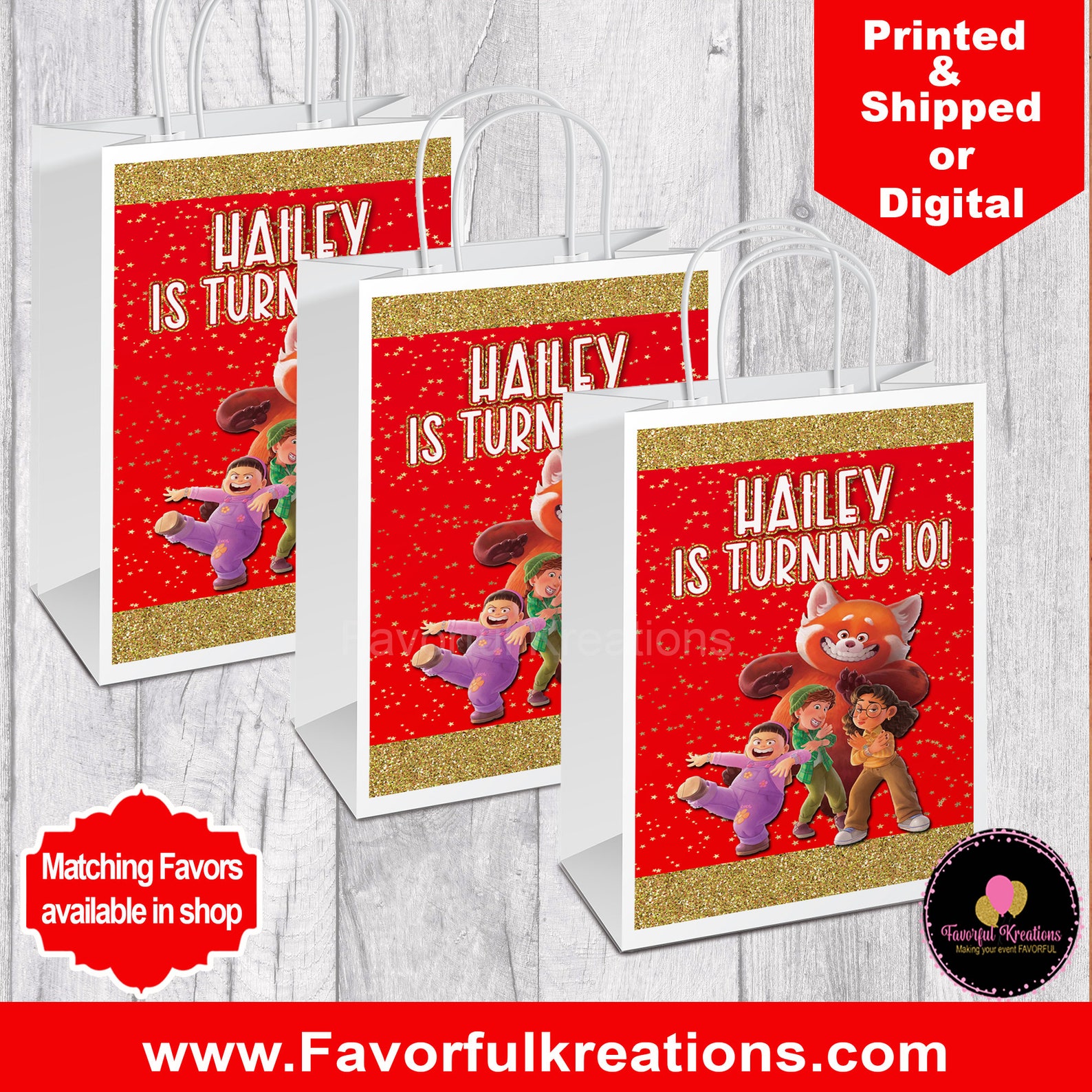 Turning Red Party Favorsturning Red Water Bottle Etsy Australia