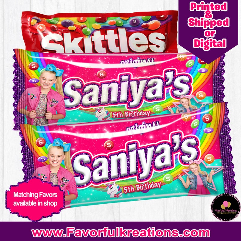 JoJo Siwa Candy Rainbow Candies Jojo Birthday Party Jojo Etsy