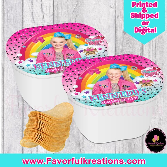 Jojo siwa chips- Jojo siwa snack stack-Jojo siwa Birthday Party- jojo siwa chip bags-SNACK STACK-jojo siwa favors-jojo siwa treats-digital-