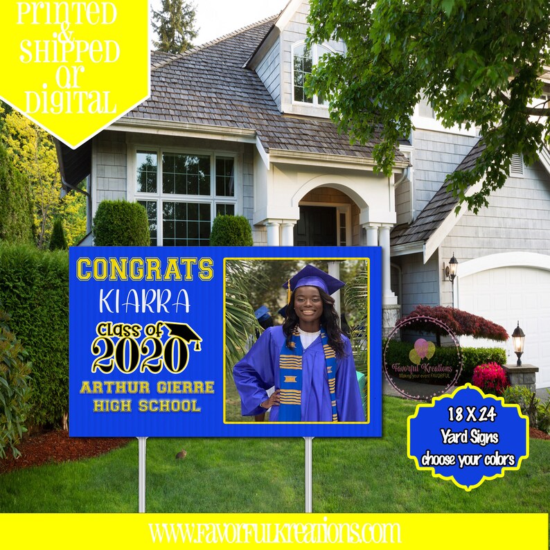 Graduation Yard Sign Class of 2020 Lawn Sign High School Etsy