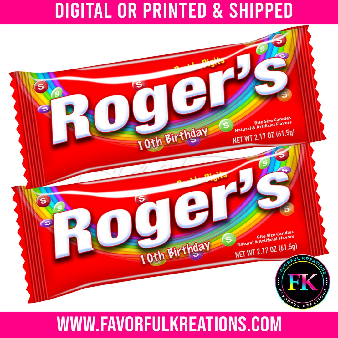 Rainbow Candies Candy Labels Candy Favors Wedding Favors Etsy