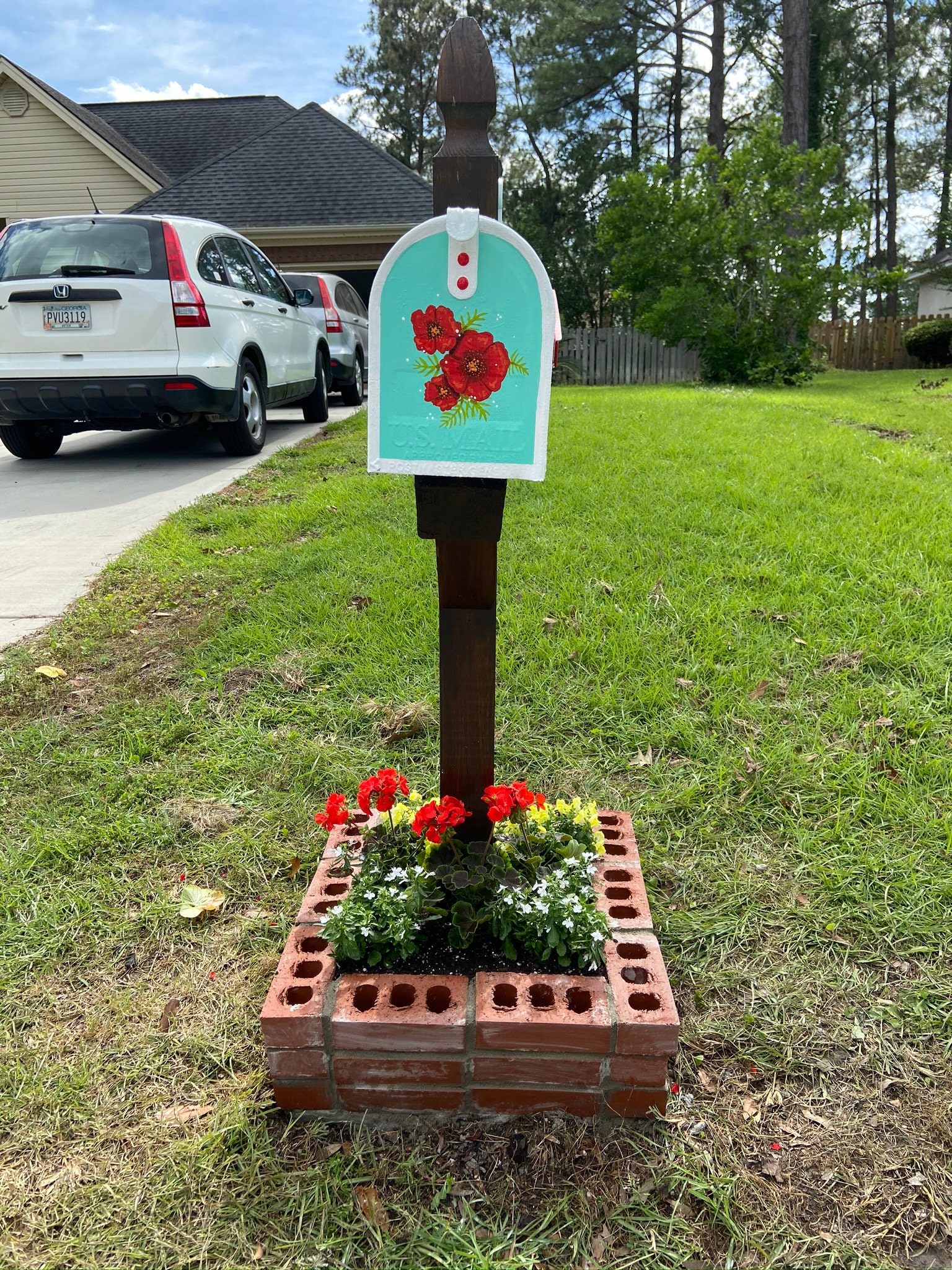 Hand painted mailbox Etsy