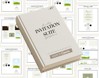 Hochzeitseinladung - Hochzeitsplaner: Canva Template (Digitaler Download) | Hochzeitsplaner