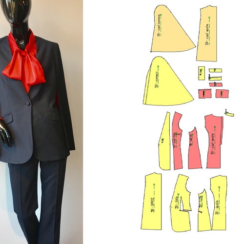 Women Capeblazer Paper Pattern 38/ Blazer Pattern/ Sewing Etsy