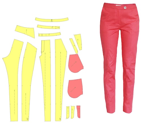PDF Pantalon lapiz mujer talla 36 eu Patron PDF pantalon talla 36 eu Patrones de costura PDF para mujer Descargas digitales Patrones Tallas Grandes Etsy Espana