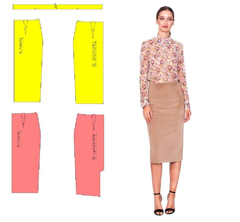 Pdf Paper Pattern Skirt Size 42 Eu/pdf Pattern Skirt / PDF - Etsy
