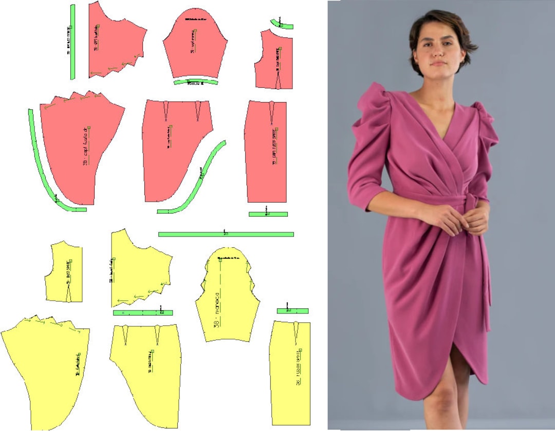 PDF Woman Classic Dress Size 38 Eu/ PDF Pattern Dress Size 38 - Etsy