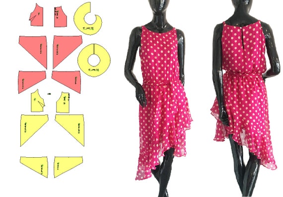 Woman Classic Dress , Sewing Pattern , Plus Size Patterns, Dress Patterns  for Women, Sewing Patterns for Women, Sewing Paper Pattern 