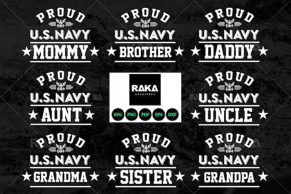 Download Proud Us Navy Military Family In Svg Files Etsy
