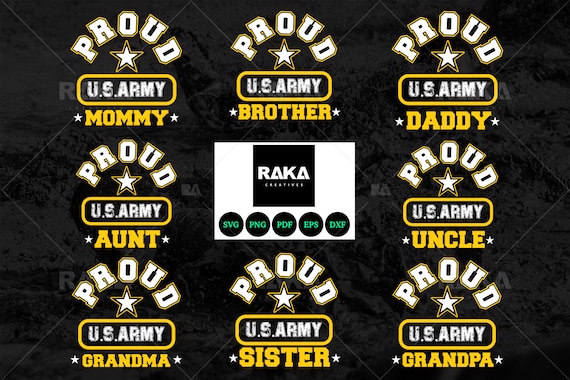 Download 13 Style Proud Us Army Military Family Bundle In Svg Files Etsy