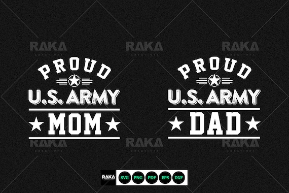 Download Proud Us Army Mom Dad Military Family In Svg Files Etsy