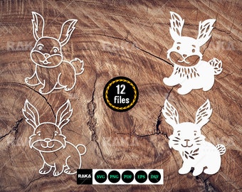 Cute Easter Bunny SVG, Easter Svg Files With Cute Rabbit Clipart Cutting Files For Cricut