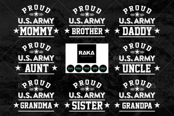 Download Proud US Army & Military Family in SVG Files | Etsy