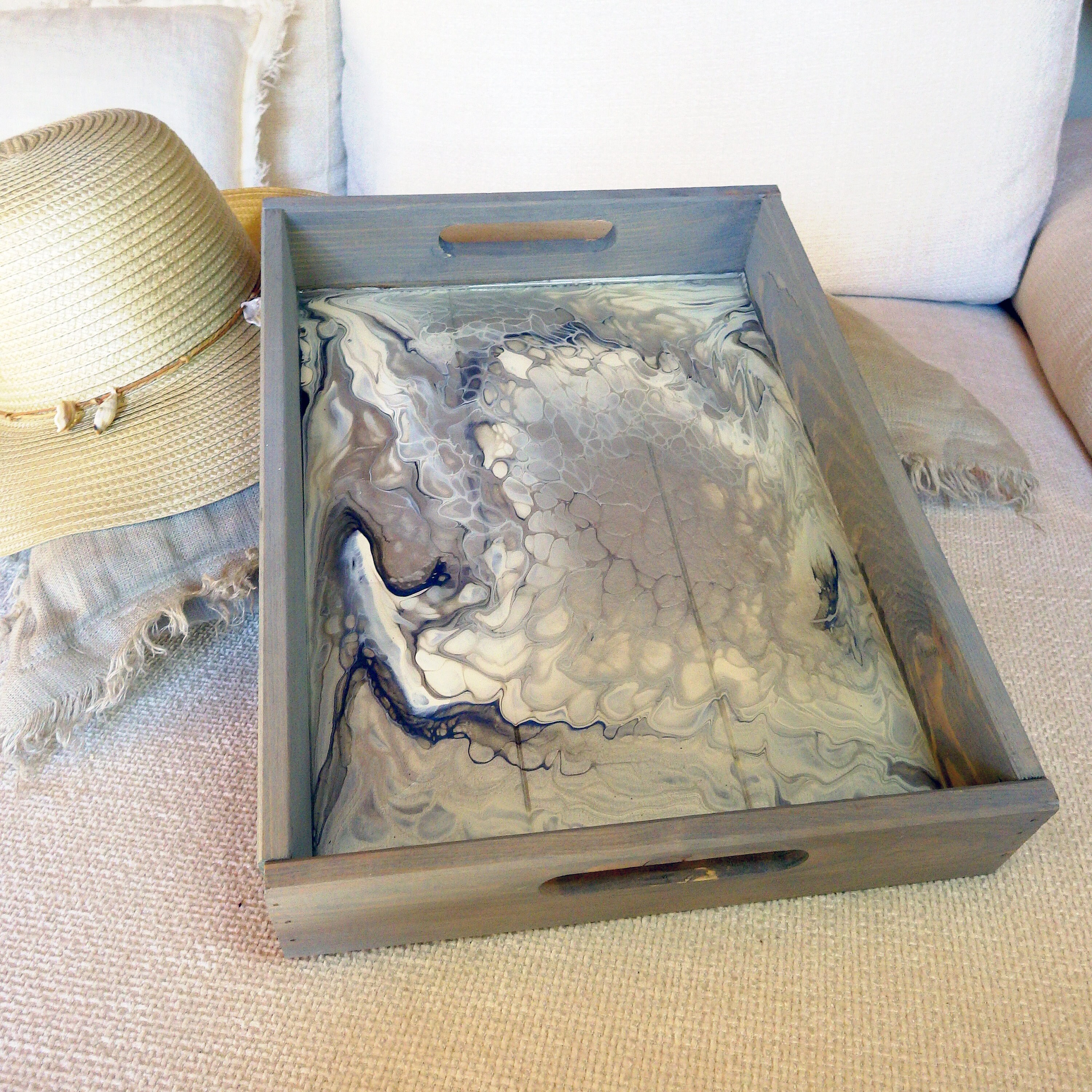 Plateau En bois Peint
