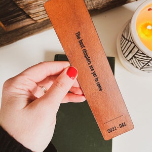Personalized Leather Bookmark, Custom Quote Bookmark, Gift for Reader, Book Lover Gift
