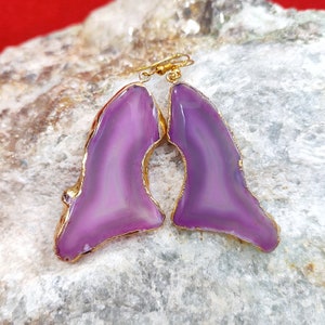 Geode Earring 131.15 Ct Natural Agate Gold Fashion Druzy Dangle Earrings Gemstone Drop Earrings Sliced Earrings Druzy Raw Stone