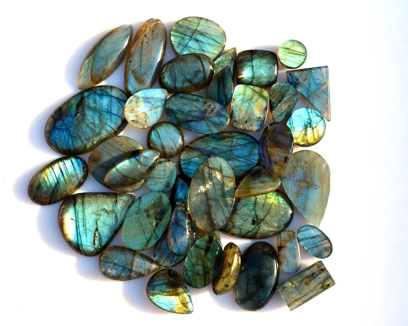 Flashy Labradorite Mix Shape Size Wholesale Natural Loose Gemstone Cabochon Lot for jewelry Supply