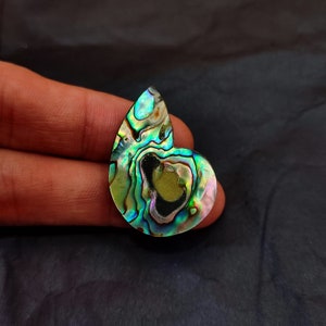 Conchiglia di abalone naturale - Conchiglia di abalone - Conchiglia naturale - Cabochon di conchiglia di abalone - Gioielli di conchiglia di abalone sfusi Dimensioni - 32x22x6, carati - 32,95 ct