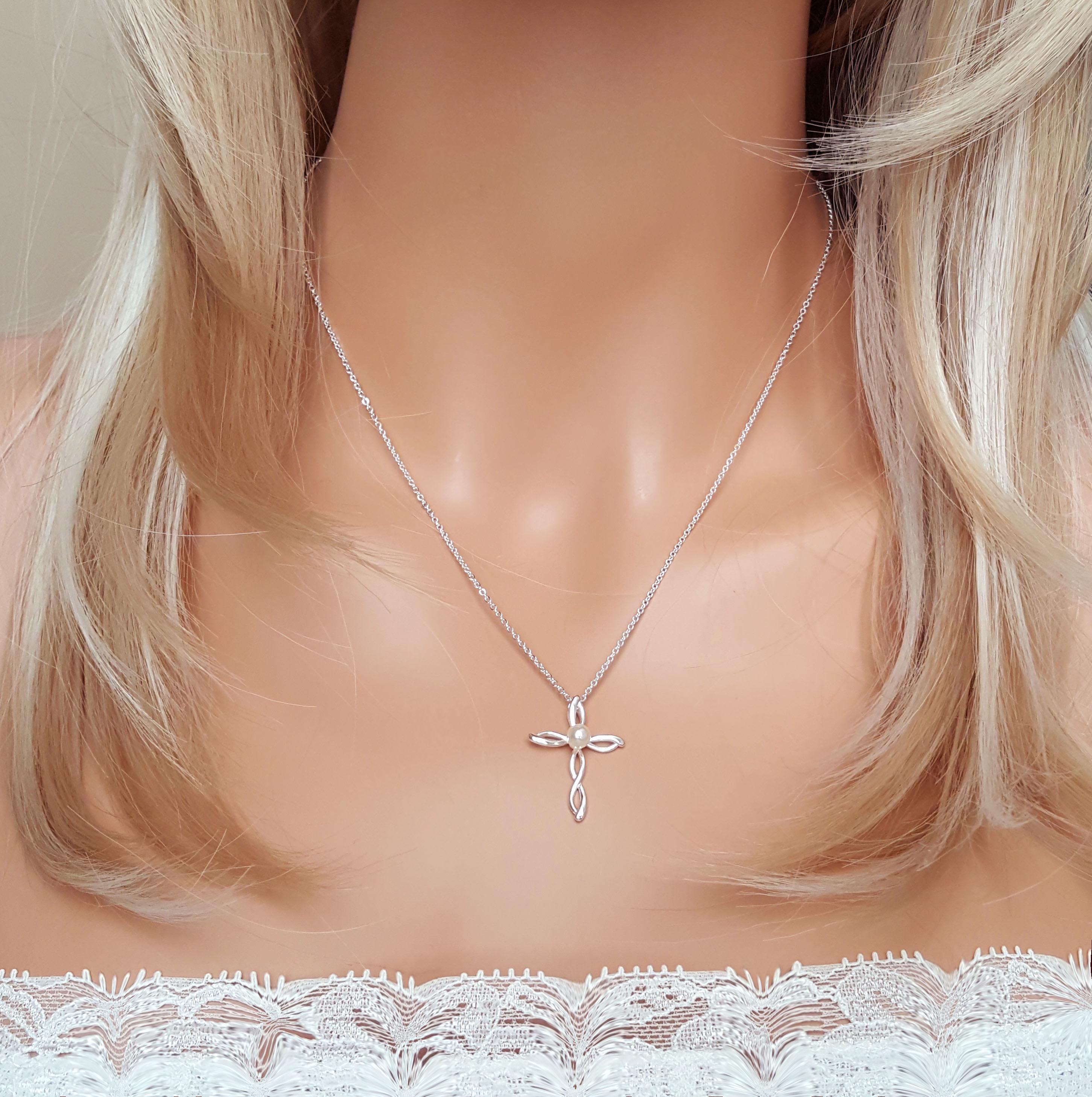 Multi-Gemstone Cluster Cross Pendant In Sterling Silver And 18K Gold - Foto 13