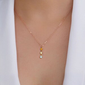 Birthday gifts for her - Sterling Silver Birthstone necklace, Mothers Day Gift for mom, gift for grandmother, Birthday gift for her, BS05