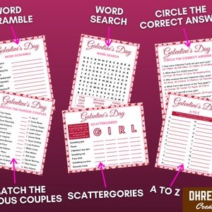Galentine's Day Games 6 Printable Games for Kids and Adults Galentines ...