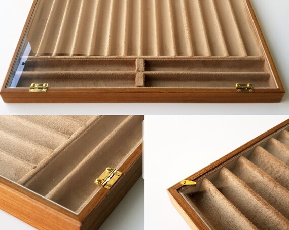 Art. VAGPP18P Pen Box. Display Tray 18 Pens Plexiglass Closure Display for 18 Pens. Vassoio Portapenne Espositore Penne Stilografiche