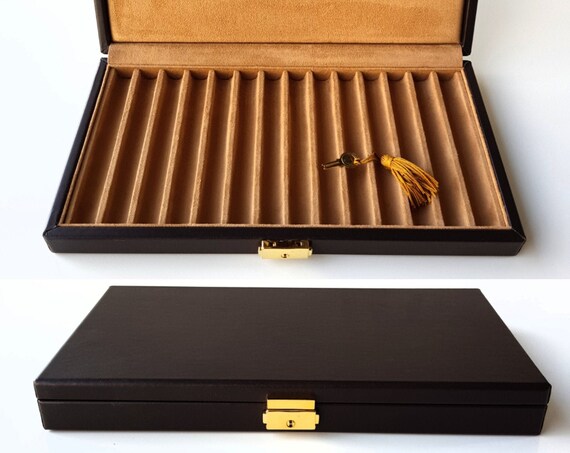 Pen box. Mr Pen case. Pen Collectors Box for 14 Pens. Pen holder box, Stylographic pens display box. Pen display case