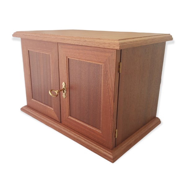 Mahogany coin cabinet with 12 drawers for ancient gold, silver, Roman, Greek, and modern coins